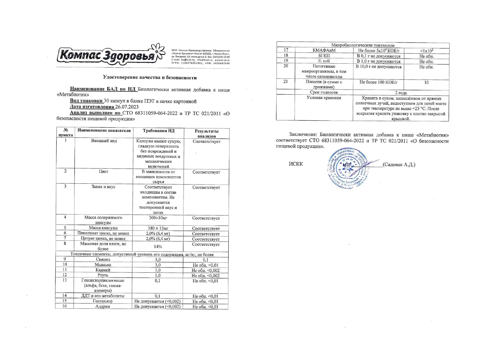 Паспорт №072023